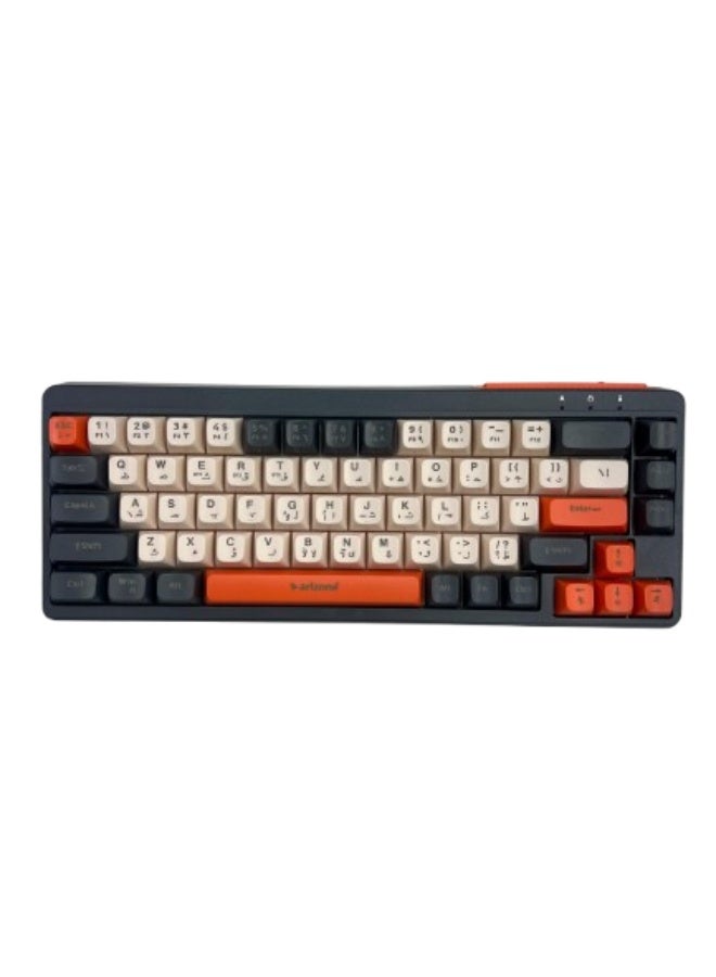 arizone BK-036 Wireless Keyboard – 2.4G & Bluetooth Dual Mode, Rainbow Backlight, 68 Keys, Type-C Rechargeable - Image 1